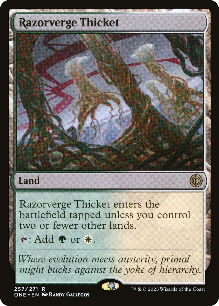 Razorverge Thicket [Phyrexia: All Will Be One] | Kessel Run Games Inc. 