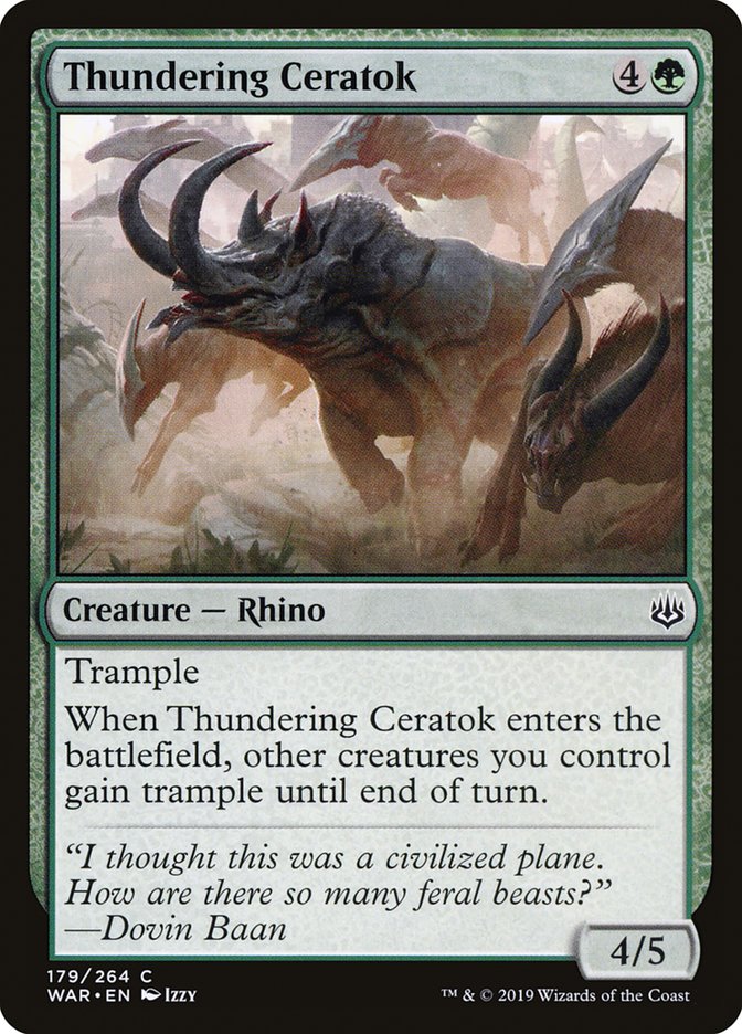 Thundering Ceratok [War of the Spark] | Kessel Run Games Inc. 