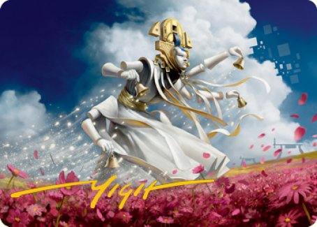 Myojin of Blooming Dawn Art Card (Gold-Stamped Signature) [Kamigawa: Neon Dynasty Art Series] | Kessel Run Games Inc. 