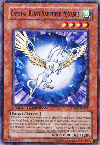 Crystal Beast Sapphire Pegasus [DT01-EN058] Common | Kessel Run Games Inc. 