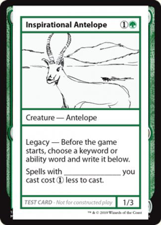Inspirational Antelope (2021 Edition) [Mystery Booster Playtest Cards] | Kessel Run Games Inc. 