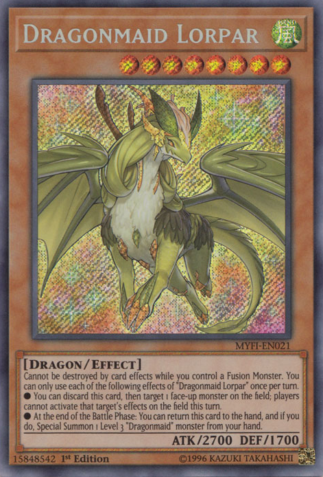 Dragonmaid Lorpar [MYFI-EN021] Secret Rare | Kessel Run Games Inc. 