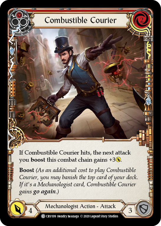 Combustible Courier (Red) [CRU109] (Crucible of War)  1st Edition Normal | Kessel Run Games Inc. 