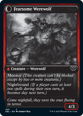 Fearful Villager // Fearsome Werewolf [Innistrad: Double Feature] | Kessel Run Games Inc. 