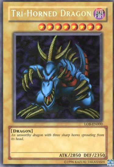 Tri-Horned Dragon [LOB-EN000] Secret Rare | Kessel Run Games Inc. 