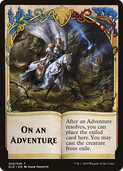 On An Adventure Double-Sided Emblem [Challenger Decks 2020 Tokens] | Kessel Run Games Inc. 