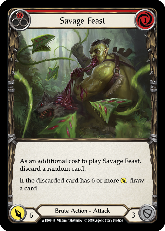 Savage Feast (Red) [WTR014-R] (Welcome to Rathe)  Alpha Print Normal | Kessel Run Games Inc. 