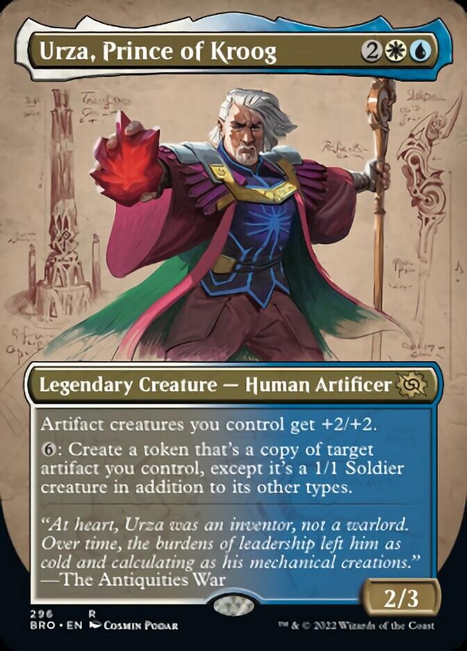 Urza, Prince of Kroog (Borderless Alternate Art) [The Brothers' War] | Kessel Run Games Inc. 