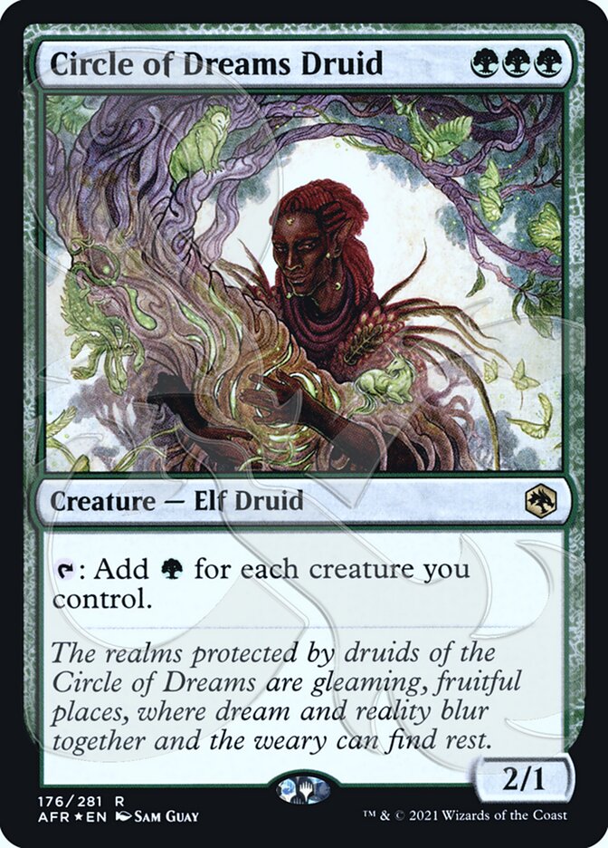 Circle of Dreams Druid (Ampersand Promo) [Dungeons & Dragons: Adventures in the Forgotten Realms Promos] | Kessel Run Games Inc. 