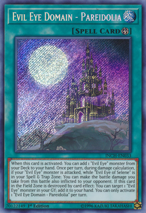 Evil Eye Domain - Pareidolia [INCH-EN033] Secret Rare | Kessel Run Games Inc. 