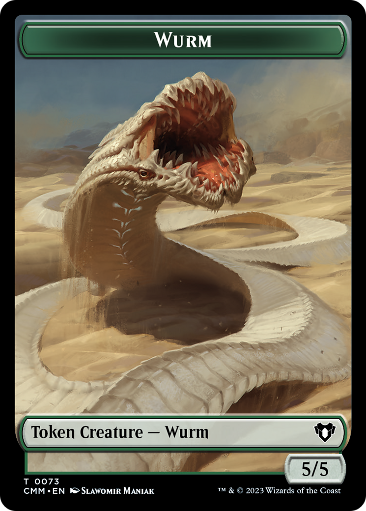 Wurm // Spider Double-Sided Token [Commander Masters Tokens] | Kessel Run Games Inc. 