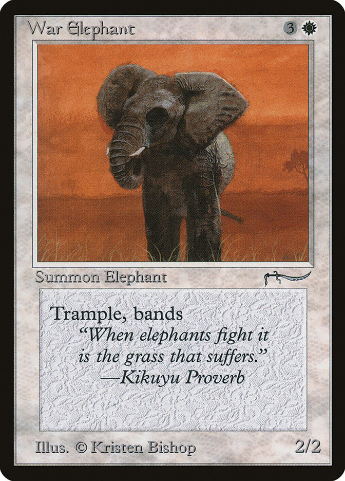 War Elephant (Dark Mana Cost) [Arabian Nights] | Kessel Run Games Inc. 