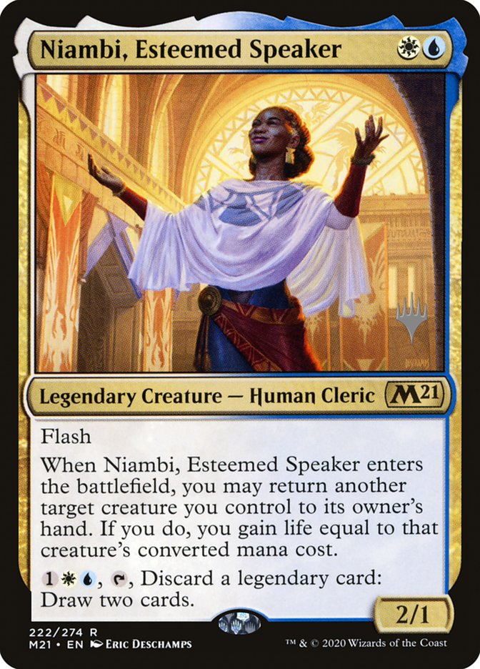 Niambi, Esteemed Speaker (Promo Pack) [Core Set 2021 Promos] | Kessel Run Games Inc. 