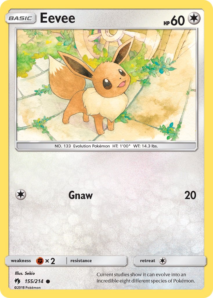 Eevee (155/214) (Let's Play, Eevee Cracked Ice Holo) (Theme Deck Exclusives) [Sun & Moon: Lost Thunder] | Kessel Run Games Inc. 