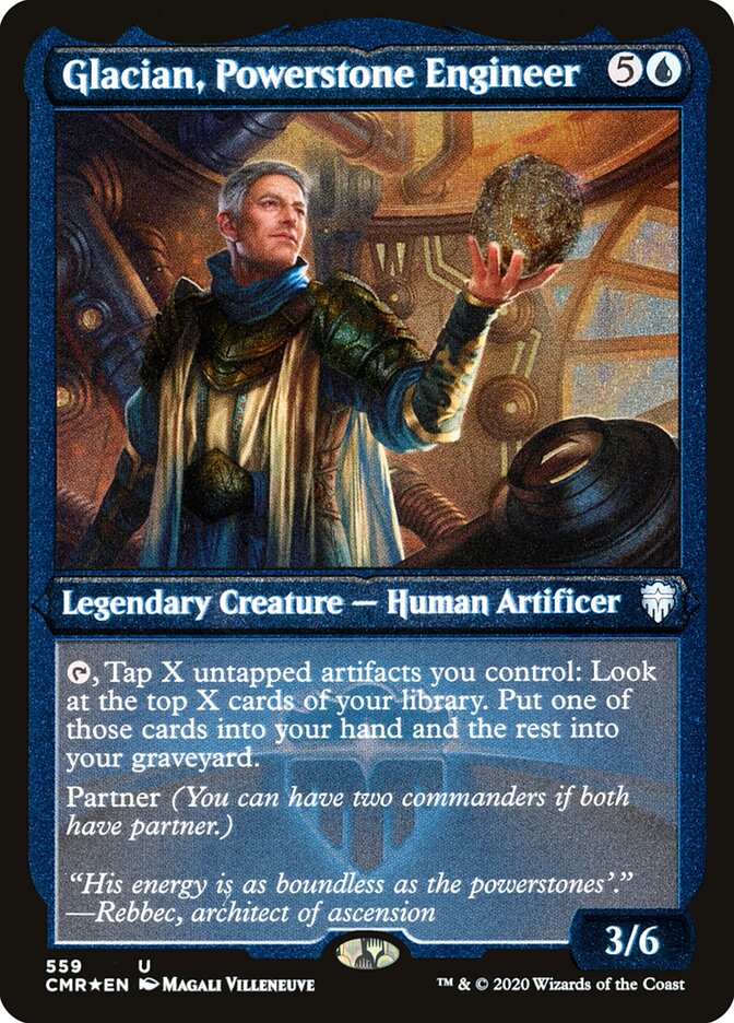 Glacian, Powerstone Engineer (Etched) [Commander Legends] | Kessel Run Games Inc. 