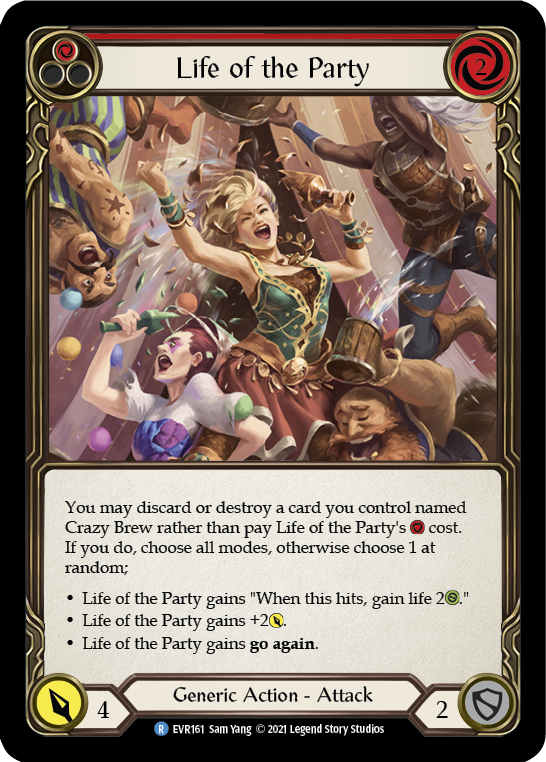 Life of the Party (Red) [EVR161] (Everfest)  1st Edition Rainbow Foil | Kessel Run Games Inc. 