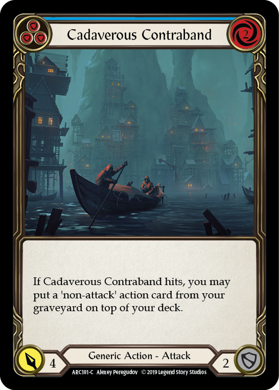 Cadaverous Contraband (Blue) [ARC181-C] (Arcane Rising)  1st Edition Normal | Kessel Run Games Inc. 