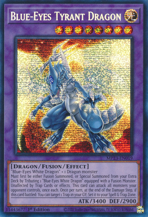 Blue-Eyes Tyrant Dragon [MP23-EN019] Prismatic Secret Rare | Kessel Run Games Inc. 