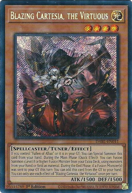 Blazing Cartesia, the Virtuous [DABL-EN011] Secret Rare | Kessel Run Games Inc. 