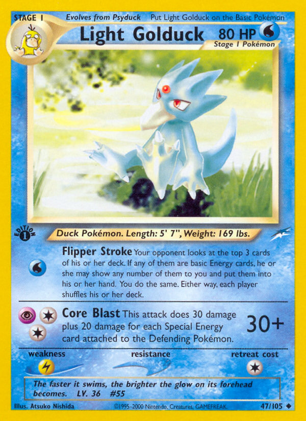 Light Golduck (47/105) [Neo Destiny 1st Edition] | Kessel Run Games Inc. 