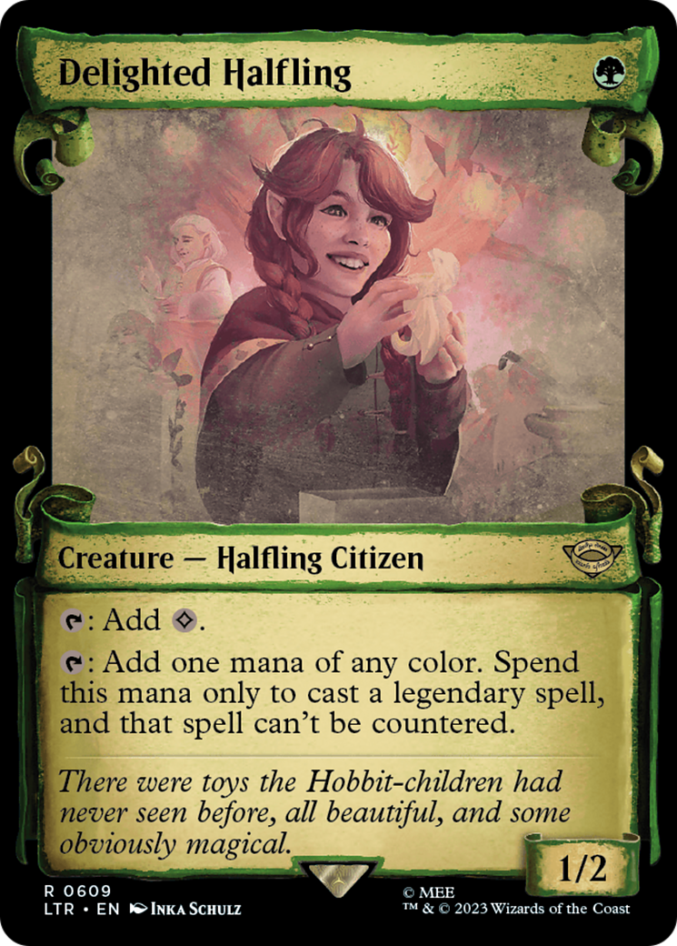 Delighted Halfling [The Lord of the Rings: Tales of Middle-Earth Showcase Scrolls] | Kessel Run Games Inc. 