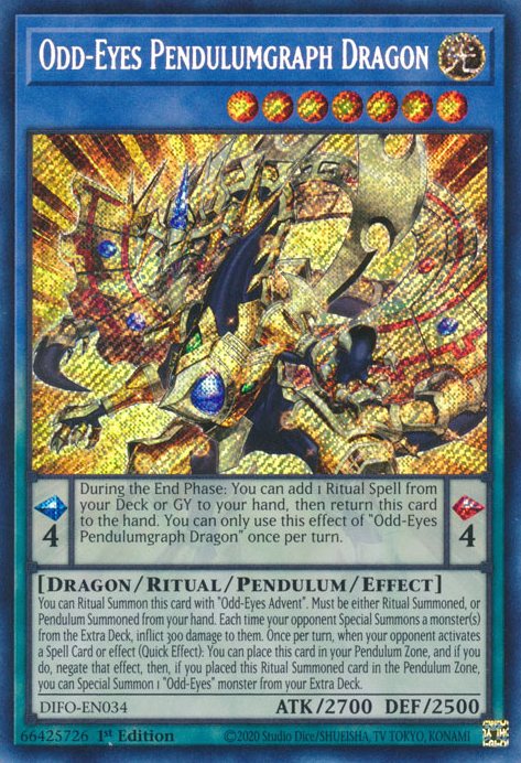 Odd-Eyes Pendulumgraph Dragon [DIFO-EN034] Secret Rare | Kessel Run Games Inc. 