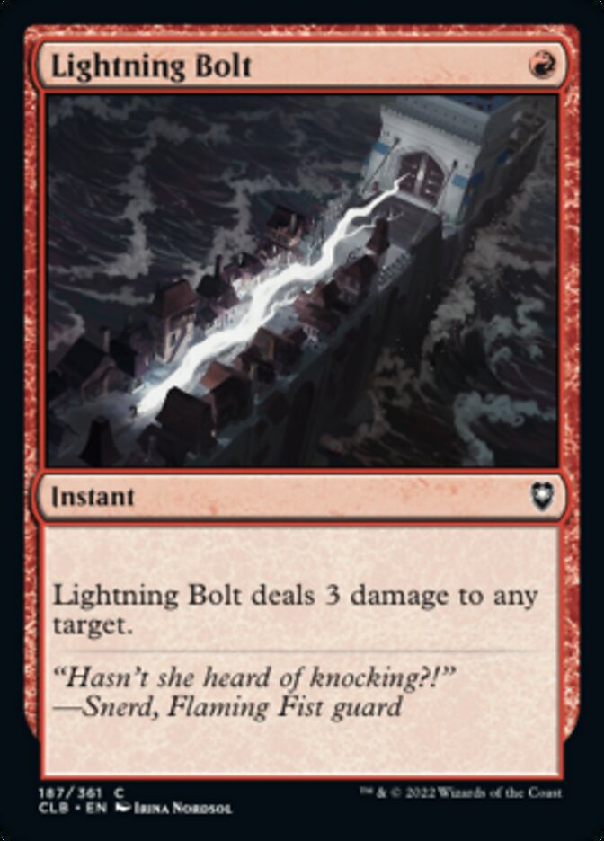 Lightning Bolt [Commander Legends: Battle for Baldur's Gate] | Kessel Run Games Inc. 