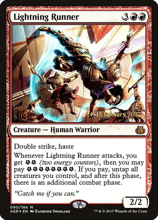 Lightning Runner [Aether Revolt Prerelease Promos] | Kessel Run Games Inc. 