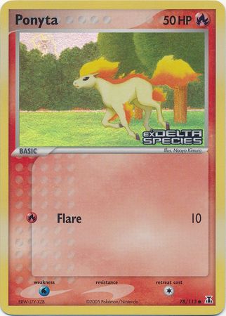 Ponyta (78/113) (Stamped) [EX: Delta Species] | Kessel Run Games Inc. 