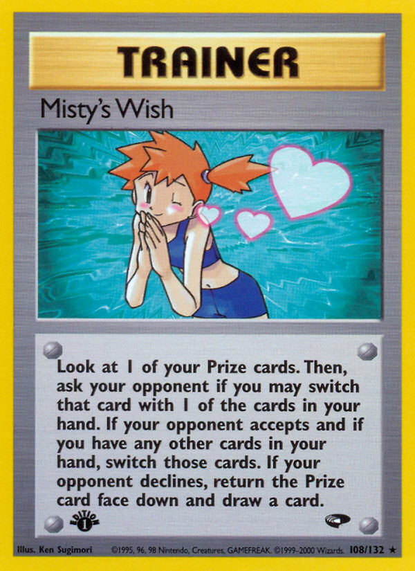 Misty's Wish (108/132) [Gym Challenge 1st Edition] | Kessel Run Games Inc. 