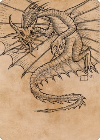 Ancient Gold Dragon Art Card (44) [Commander Legends: Battle for Baldur's Gate Art Series] | Kessel Run Games Inc. 