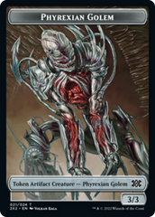 Drake // Phyrexian Golem Double-Sided Token [Double Masters 2022 Tokens] | Kessel Run Games Inc. 