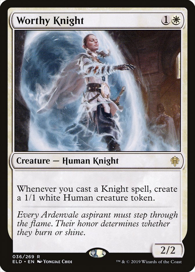 Worthy Knight [Throne of Eldraine] | Kessel Run Games Inc. 