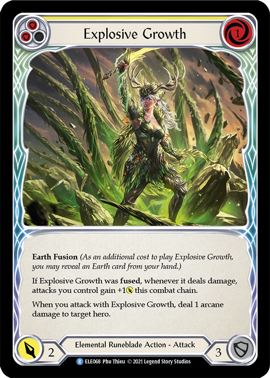 Explosive Growth (Yellow) [ELE068] (Tales of Aria)  1st Edition Normal | Kessel Run Games Inc. 