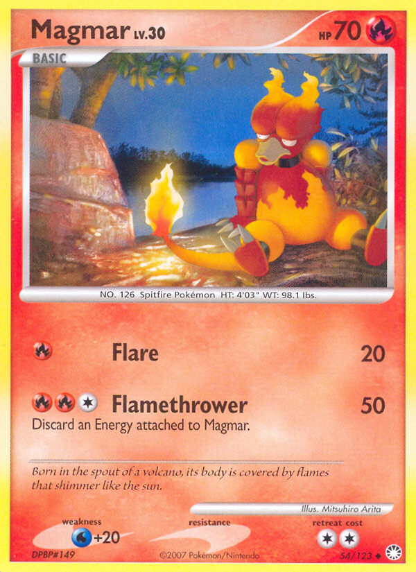 Magmar (54/123) [Diamond & Pearl: Mysterious Treasures] | Kessel Run Games Inc. 