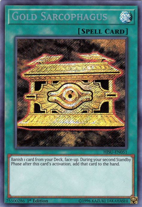 Gold Sarcophagus [HISU-EN051] Secret Rare | Kessel Run Games Inc. 