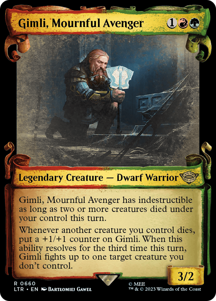 Gimli, Mournful Avenger [The Lord of the Rings: Tales of Middle-Earth Showcase Scrolls] | Kessel Run Games Inc. 