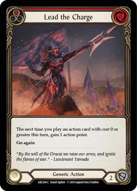 Lead the Charge (Red) [ARC209-C] (Arcane Rising)  1st Edition Rainbow Foil | Kessel Run Games Inc. 