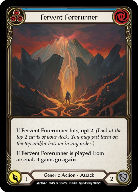 Fervent Forerunner (Blue) [ARC184-C] (Arcane Rising)  1st Edition Normal | Kessel Run Games Inc. 