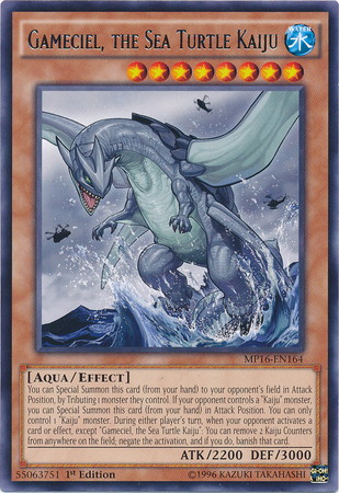 Gameciel, the Sea Turtle Kaiju [MP16-EN164] Rare | Kessel Run Games Inc. 