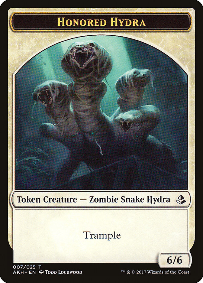 Honored Hydra // Warrior Double-Sided Token [Amonkhet Tokens] | Kessel Run Games Inc. 