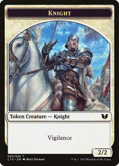 Knight (005) // Spirit (023) Double-Sided Token [Commander 2015 Tokens] | Kessel Run Games Inc. 