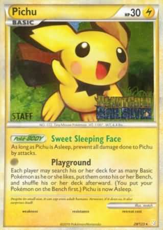 Pichu (28/123) (Staff Prerelease Promo) [Nintendo: Black Star Promos] | Kessel Run Games Inc. 