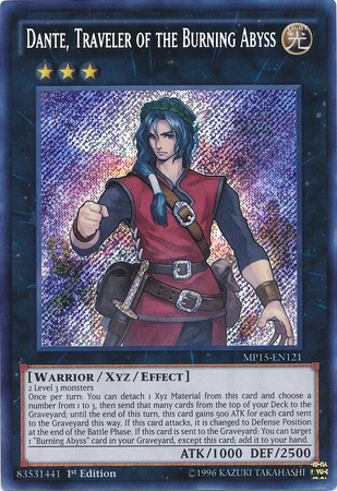 Dante, Traveler of the Burning Abyss [MP15-EN121] Secret Rare | Kessel Run Games Inc. 