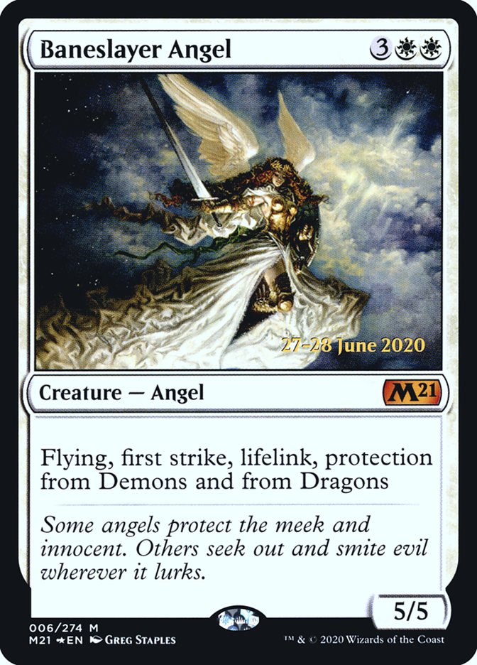 Baneslayer Angel [Core Set 2021 Prerelease Promos] | Kessel Run Games Inc. 