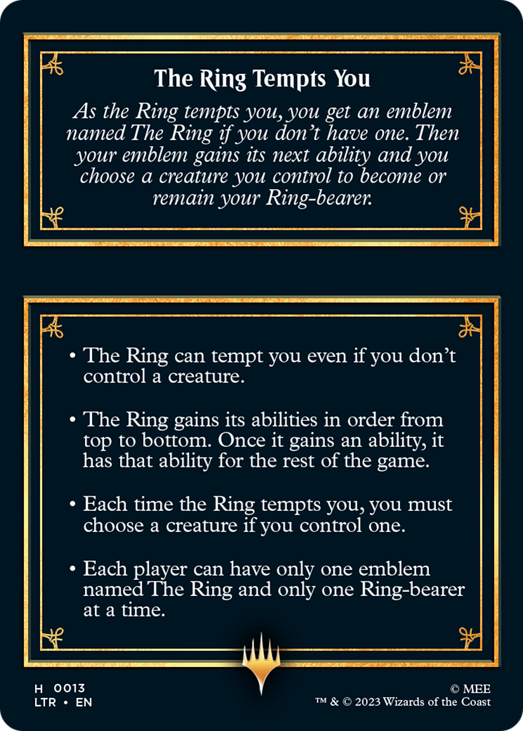 The Ring [The Lord of the Rings: Tales of Middle-Earth Tokens] | Kessel Run Games Inc. 