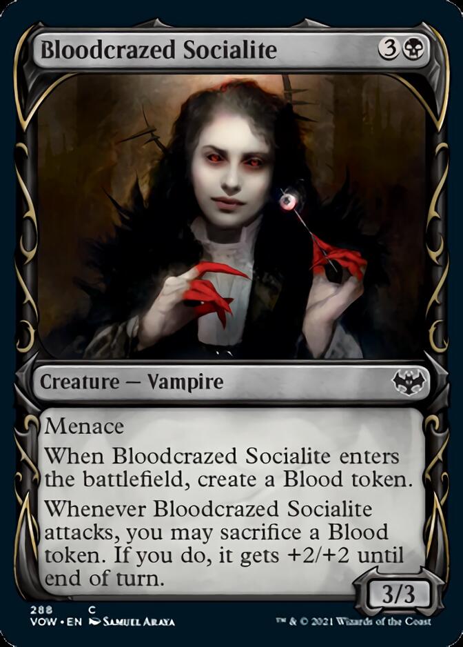 Bloodcrazed Socialite (Showcase Fang Frame) [Innistrad: Crimson Vow] | Kessel Run Games Inc. 
