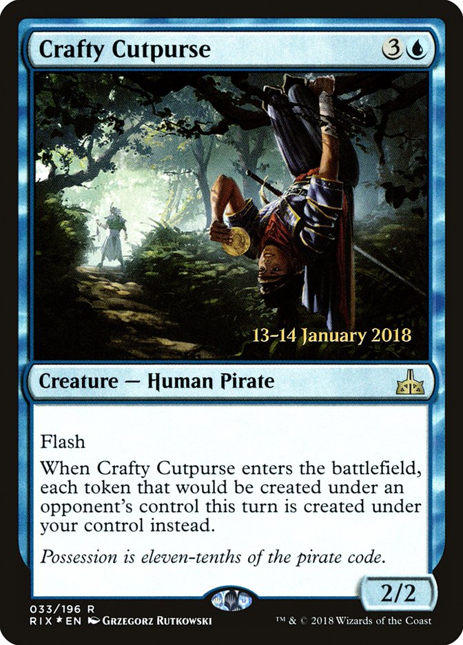 Crafty Cutpurse [Rivals of Ixalan Prerelease Promos] | Kessel Run Games Inc. 