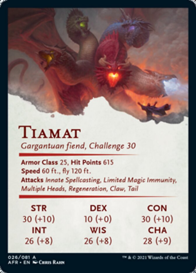 Tiamat Art Card [Dungeons & Dragons: Adventures in the Forgotten Realms Art Series] | Kessel Run Games Inc. 