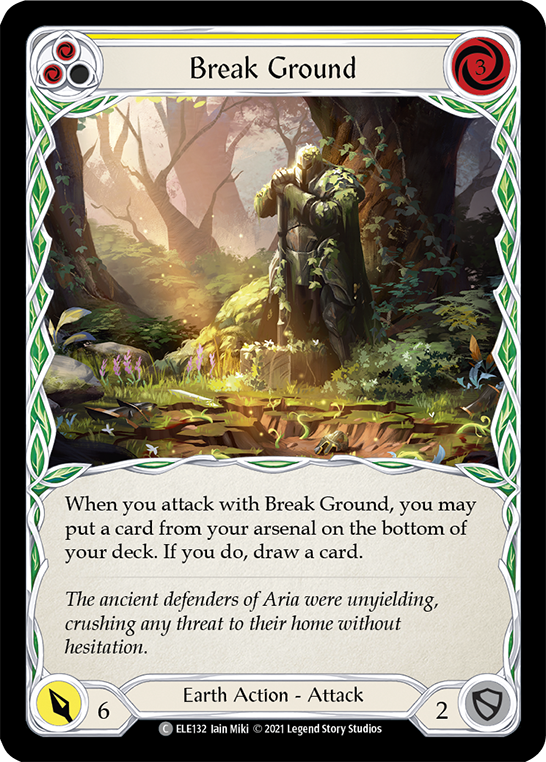 Break Ground (Yellow) [ELE132] (Tales of Aria)  1st Edition Rainbow Foil | Kessel Run Games Inc. 